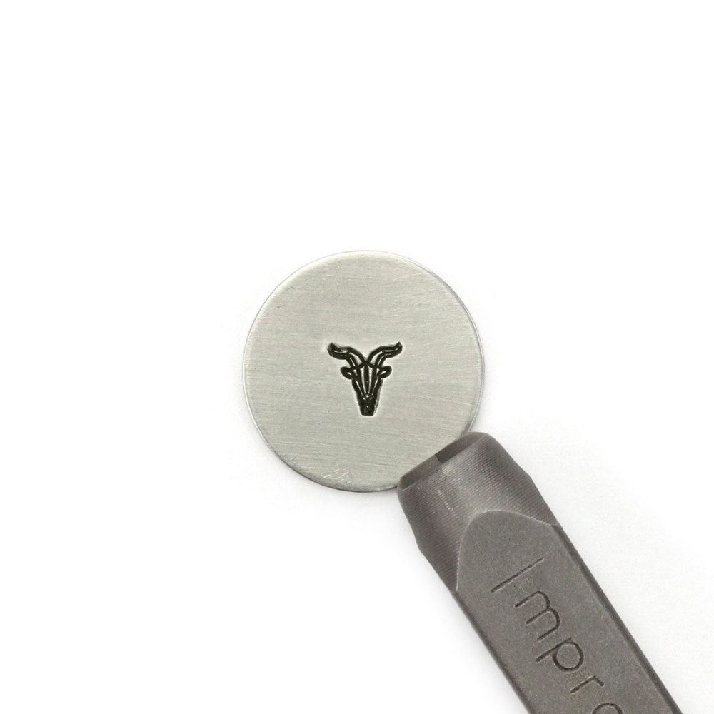 Metal Stamping Tools ImpressArt Geometric Horoscope Zodiac Capricorn Metal Design Stamp, 6mm